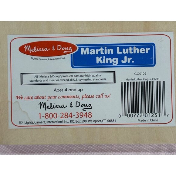 Melissa & Doug Martin Luther King Jr. Wooden Puzzle 12"x9" Ages 4+ Crafted By Ha - Picture 5 of 7